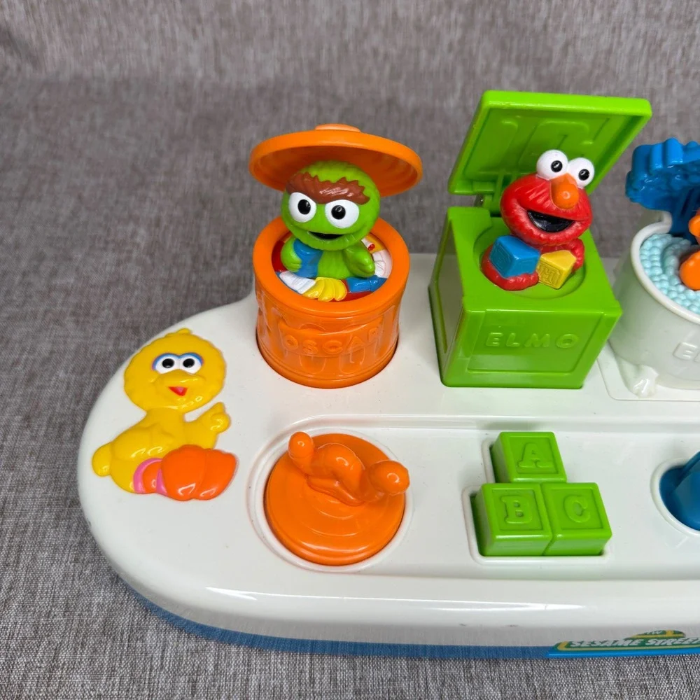 Vintage 1999 Sesame Street Tyco Pop Up Pals Musical Toy Tested, Working